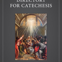 Book cover image of the blessed Mother with the disciples during Pentecost