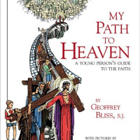 Book cover image of Jesus carrying a cross walking to heaven with others